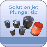 Solution jet plunger tip